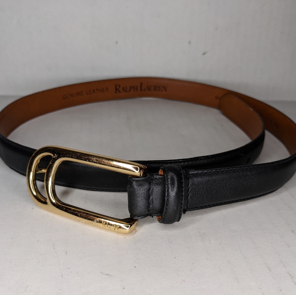 ralph lauren Leather Belt Small Women's Black Belt